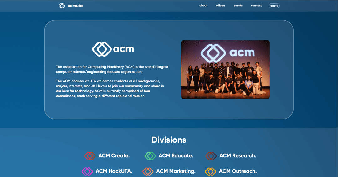 ACM UTA Website